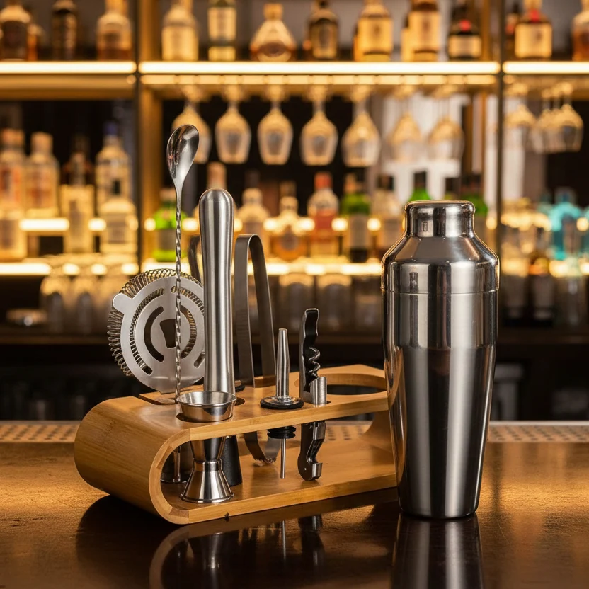 LUXMIX BARSET – 10-delige cocktailset van roestvrij staal voor stijlvolle drankjes Cozey Maison