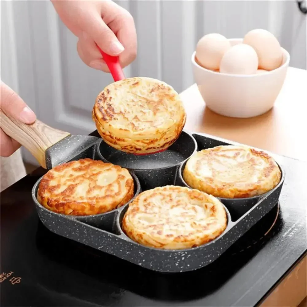 OMELIQON – 4-gats anti-aanbakpan voor omeletten, burgers, steak & ontbijt Cozey Maison