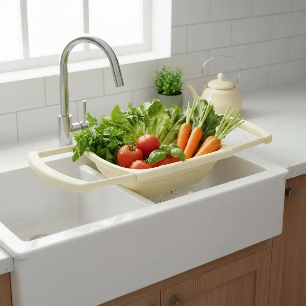 SINKMATE – Multifunctionele gootsteenorganizer met afdruipfunctie en ruimtebesparing Cozey Maison