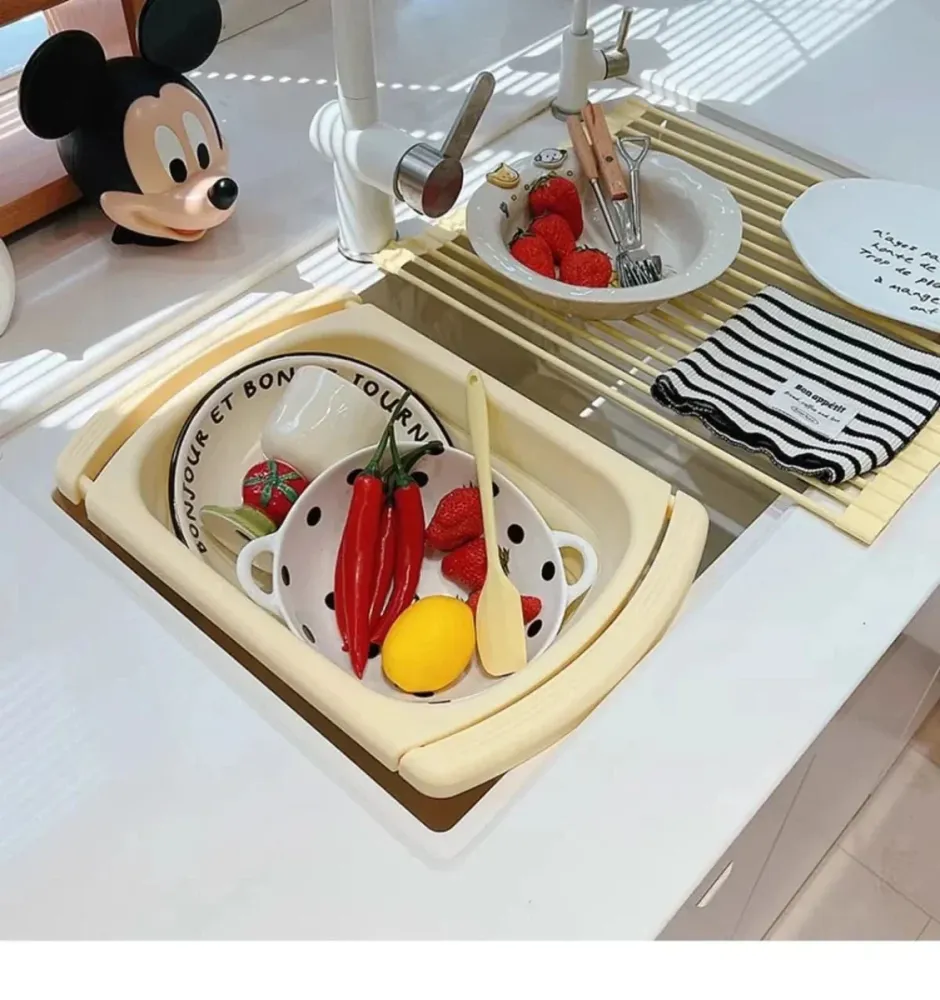 SINKMATE – Multifunctionele gootsteenorganizer met afdruipfunctie en ruimtebesparing Cozey Maison