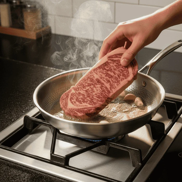 TITAN-PREMIUM PAN – Hoogwaardige titanium pan zonder coating voor alle soorten fornuizen Cozey Maison