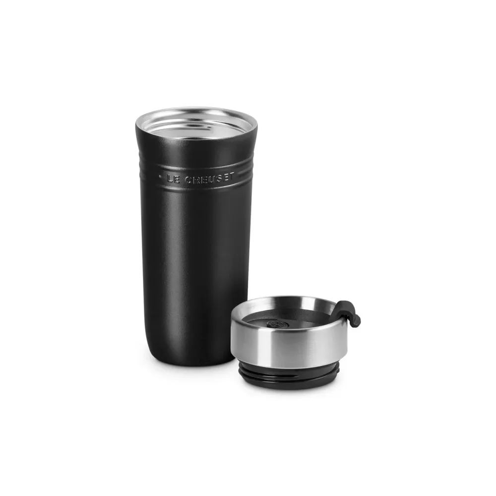 Le Creuset Thermosbeker 350ml Mat Zwart 'On Go'