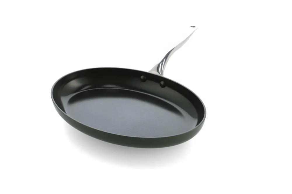 Dagelijkse kost ovale vispan met keramische antikleeflaag 32cm Dagelijkse Kost Cookware