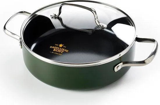 Dagelijkse Kost Stoofpan met keramische antikleeflaag met deksel 24cm Dagelijkse Kost Cookware