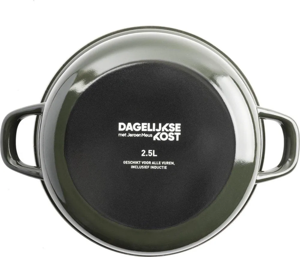 Dagelijkse Kost Stoofpot met keramische antikleeflaag met deksel 22cm, 2,5 liter Dagelijkse Kost Cookware
