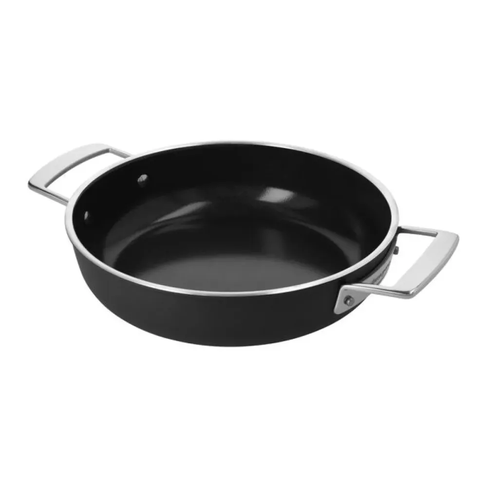 Alu Pro 5 Ceraforce Lage Hapjespan met Deksel 24 cm Demeyere