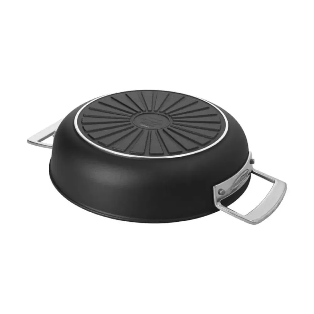 Alu Pro 5 Ceraforce Lage Hapjespan met Deksel 24 cm Demeyere