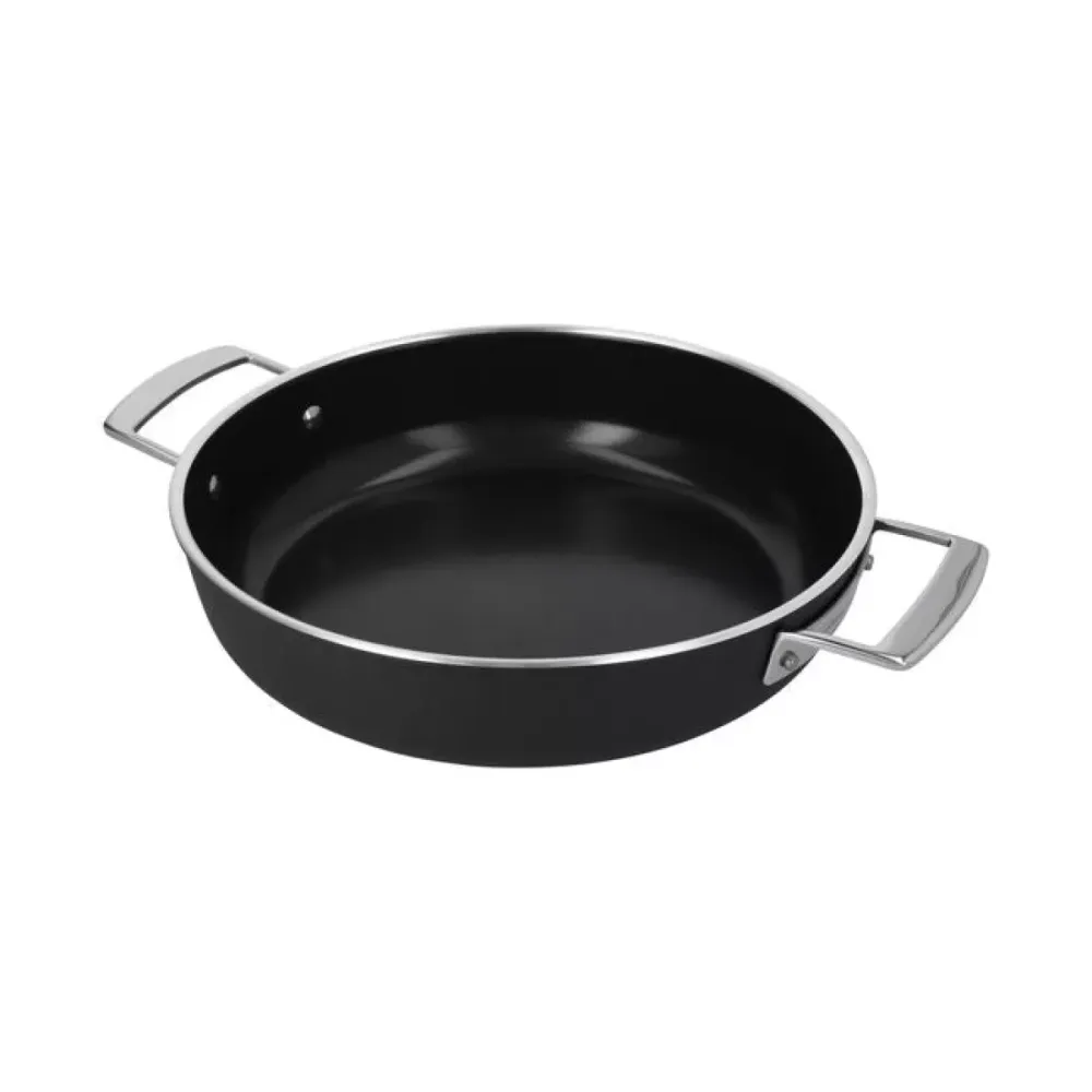 Alu Pro 5 Ceraforce Lage Hapjespan met Deksel 28 cm Demeyere