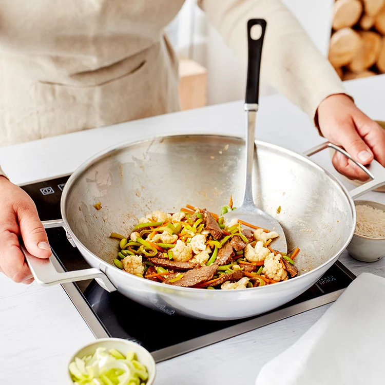 Demeyere Industry Wok 30cm met 2 grepen
