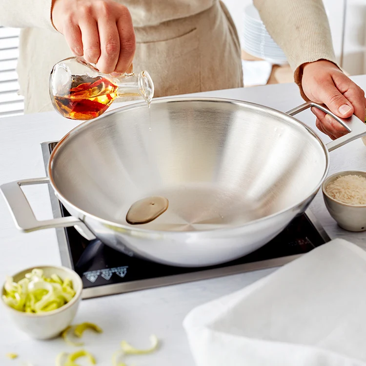 Demeyere Industry Wok 30cm met 2 grepen
