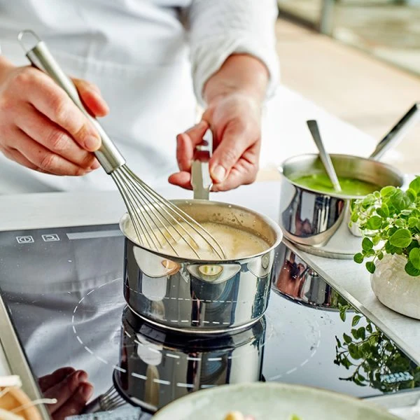 Demeyere Resto 3 steelpan met deksel oud model -40% korting 14cm