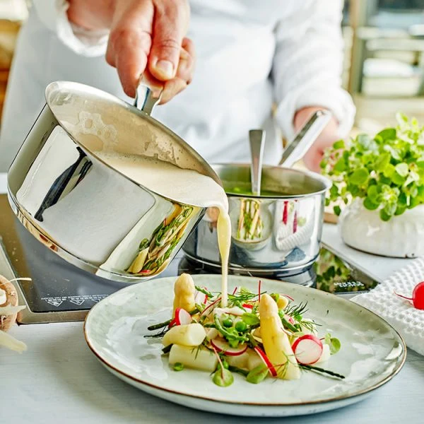Demeyere Resto 3 steelpan met deksel oud model -40% korting 14cm
