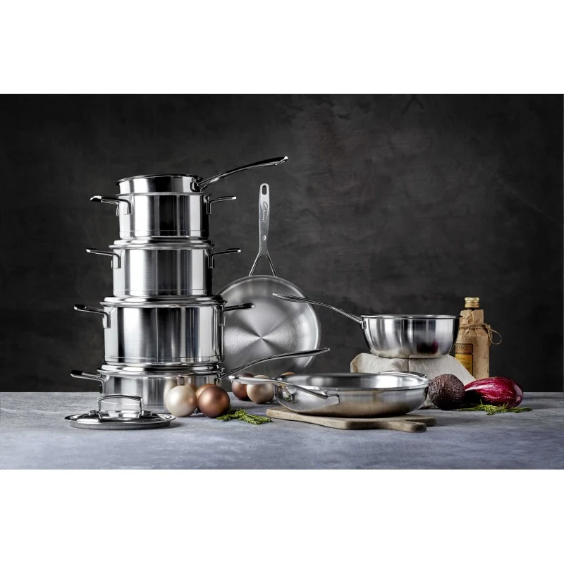 Demeyere Silver 7 Conische sudderpot 24 cm met dubbelwandig deksel, 3,3 liter