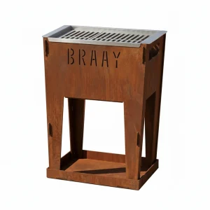 Design Cortenstaal Barbecue - Braay - Houtskool BBQ - 30x40x50 cm