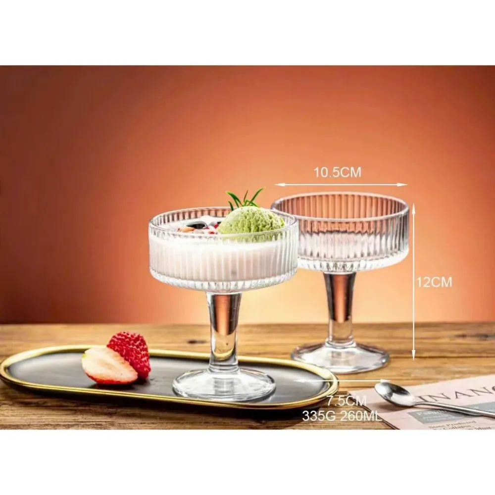 Dessertglazen IJscoupe op Poot – Ribble Design, Verpakt per 2
