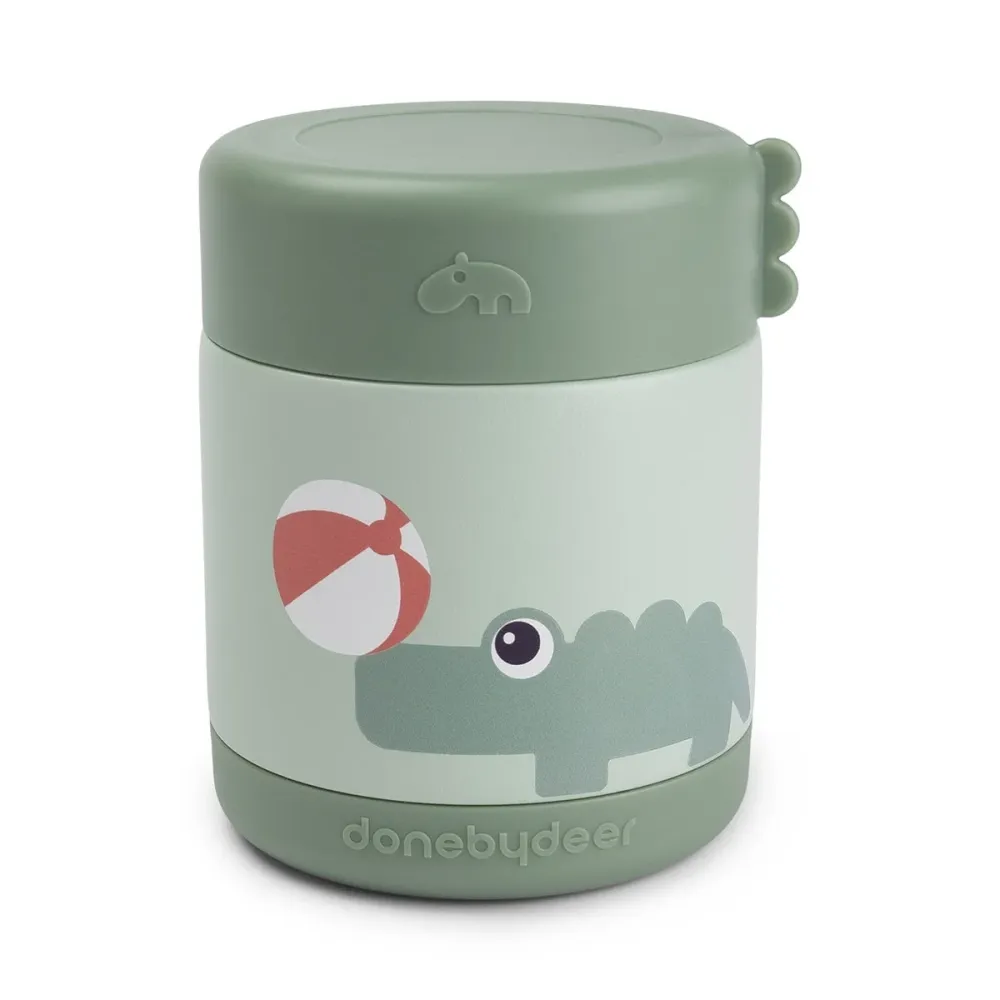 Done Deer thermoskan voor baby lunch 300ml Playground Green