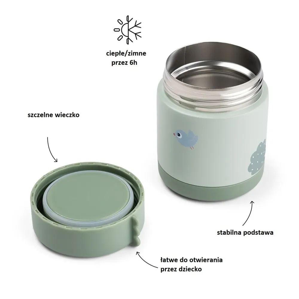 Done Deer thermoskan voor baby lunch 300ml Playground Green