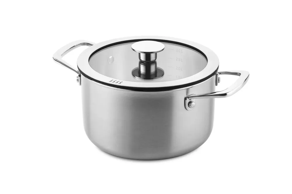 DUCQ Downdraft pannenset - 15 delig - met glazen deksels