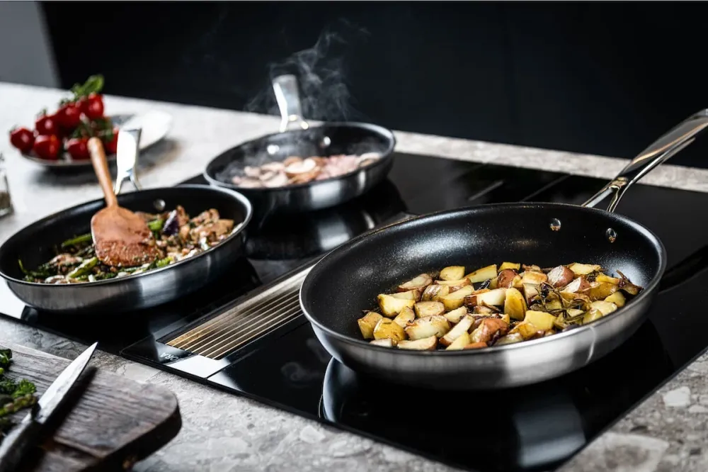 DUCQ Downdraft pannenset - 15 delig - met glazen deksels