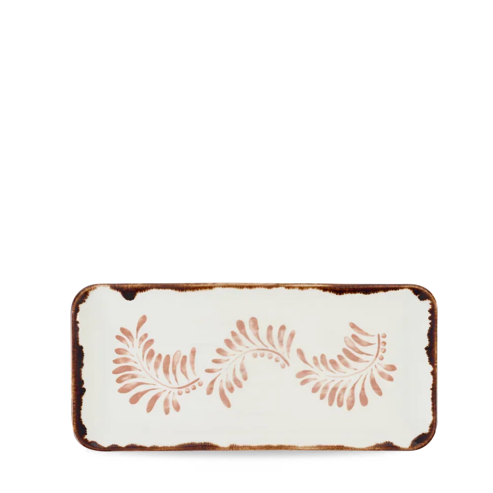 Harvest Terracotta Organic Rect Plate 34,6x15,6cm 6/box Dudson