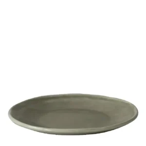 Dutch Rose Organic Set 4 Platte Borden Olijf 17cm Olive Aardewerk