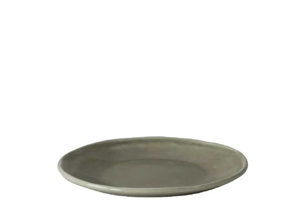Dutch Rose Organic Set 4 Platte Borden Olijf 17cm Olive Aardewerk