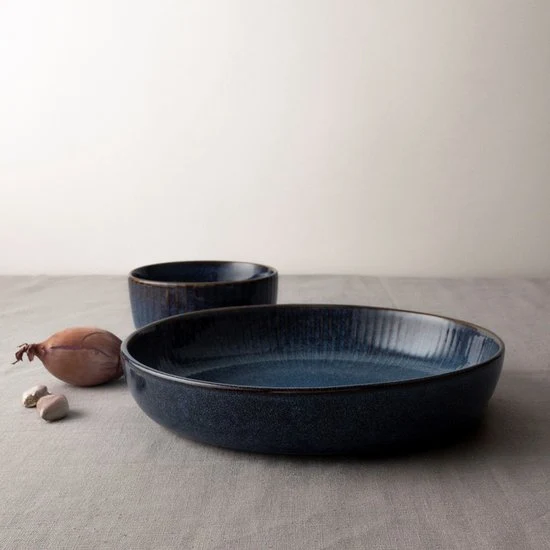 Dutch Rose Sapphire Set 4 Bowls 11cm Blauw Blauw Aardewerk