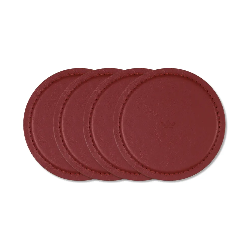 Dutchdeluxes - Luxe - Onderzettes - Waterafstond - Leer - 4 stuks - Pearly rose