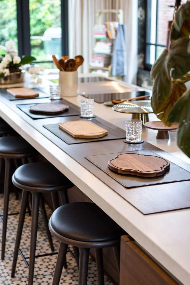 Dutchdeluxes - Vol nerf leer - Handgemaakt - Luxe - Placemats - 1 stuk - Donkerbruin