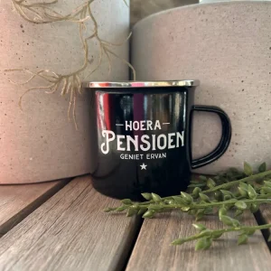 Emaille mok Pensioen