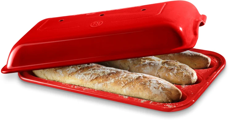 Emile Henry Broodbakvorm voor 3 baguettes Grand Cru - 36.5 x 23 x 10 cm