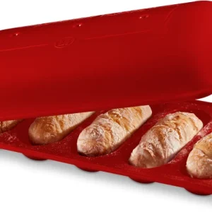 Emile Henry Broodbakvorm voor 5 mini baguettes Grand Cru - 36 x 23 x 10.5 cm