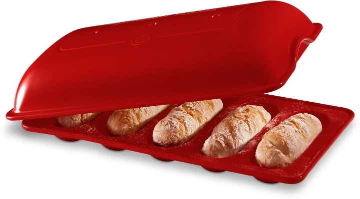 Emile Henry Broodbakvorm voor 5 mini baguettes Grand Cru - 36 x 23 x 10.5 cm