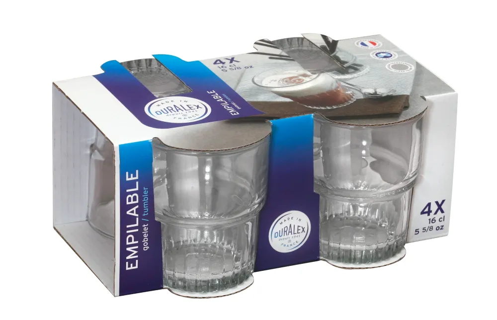 Empilable - Glas Transparant 16 cl (set van 4)