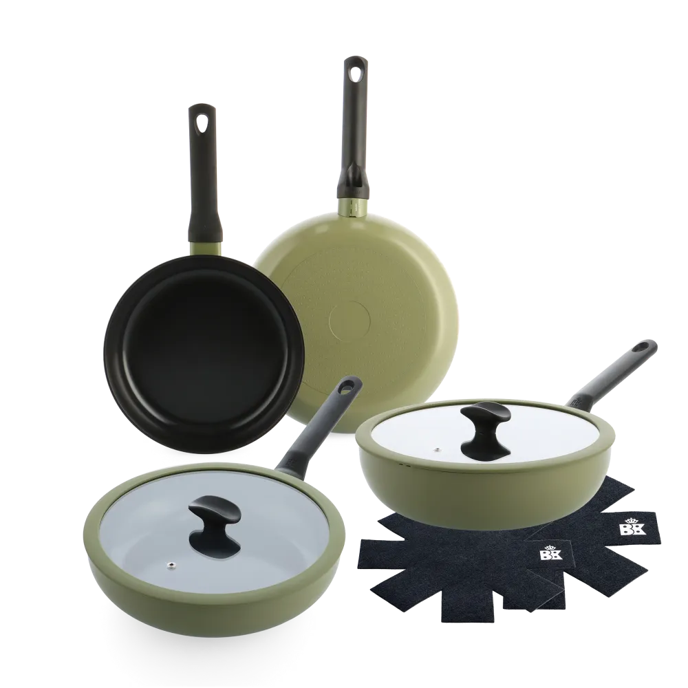Enjoy Olive Green 4 pc set + Panbeschermers