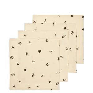 Baies Napkins - Set 4 - Natural/Dark Chocolate Ferm Living - COM