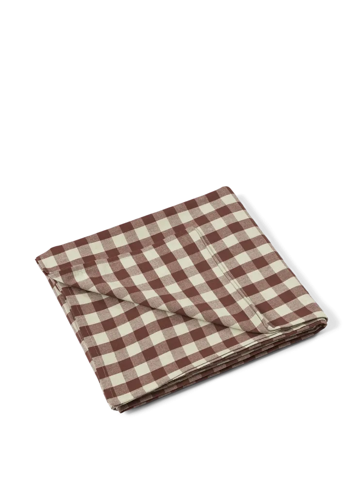 Bothy Check Tablecloth - Cinnamon/Grey Green Ferm Living - COM