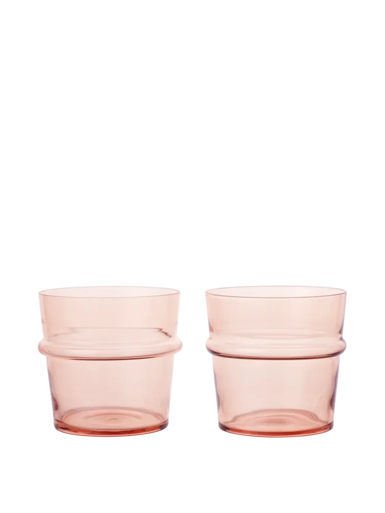 Boya Low Glasses - Set 2 - Blush Ferm Living - COM