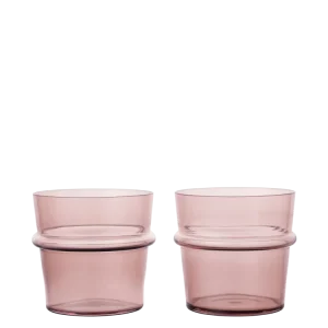 Boya Low Glasses - Set 2 - Mauve Ferm Living - COM