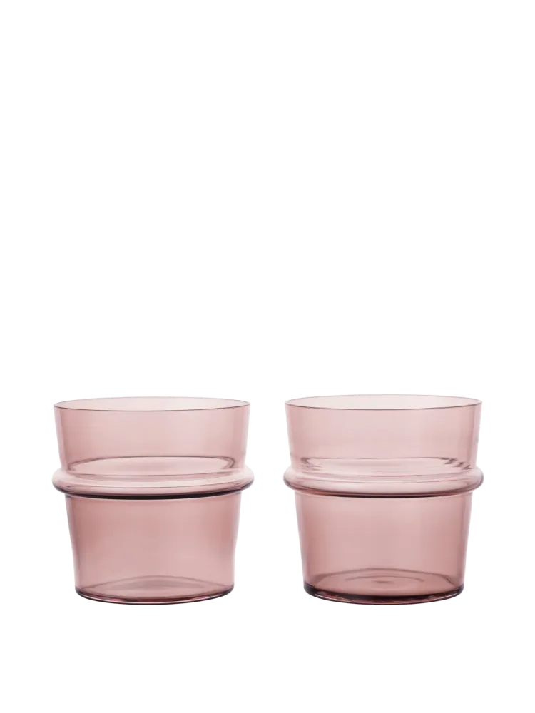 Boya Low Glasses - Set 2 - Mauve Ferm Living - COM