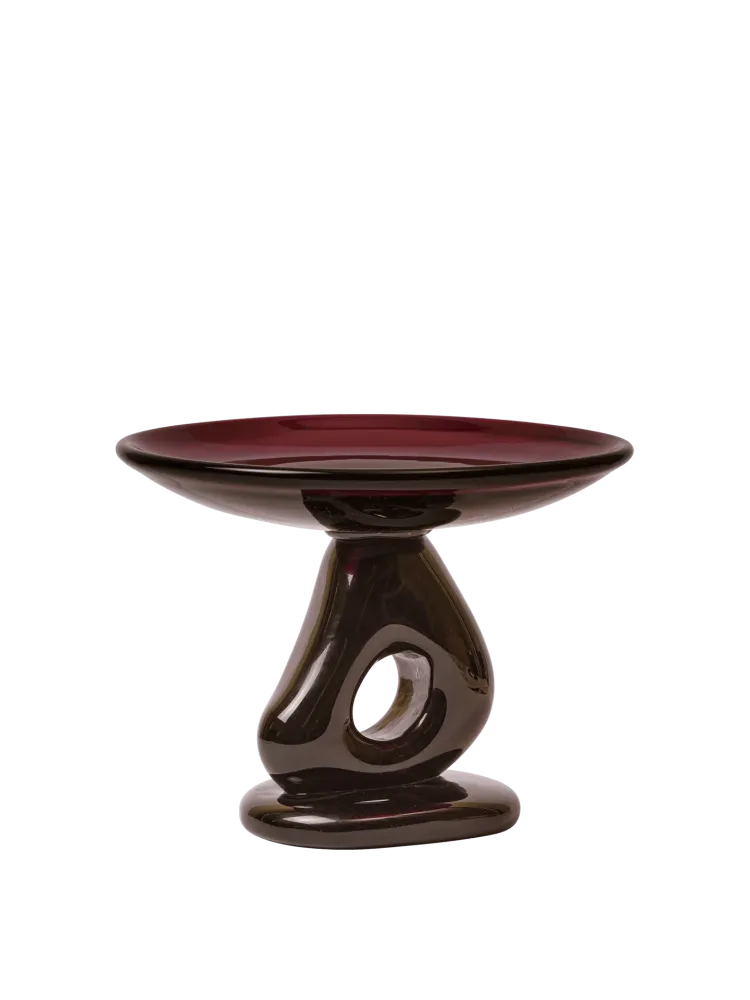 Damo Glass Centrepiece - Large - Dark Grape Ferm Living - COM