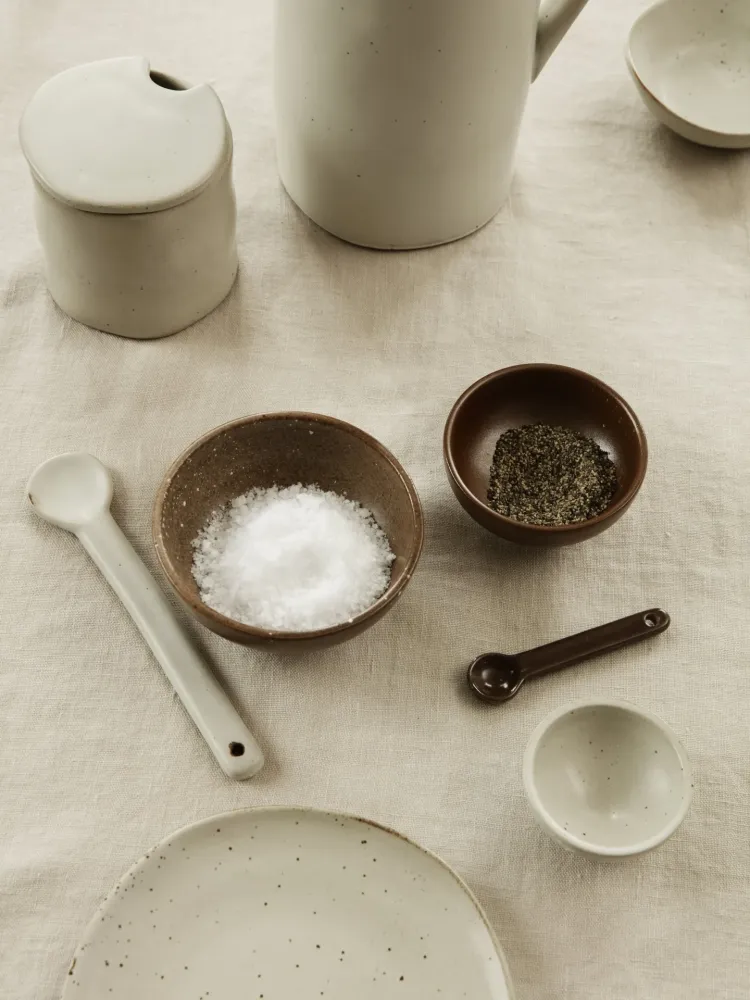 Flow Jar Spoon - Off-White Speckle Ferm Living - COM
