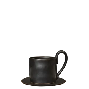 Flow Mug Saucer - Black Ferm Living - COM