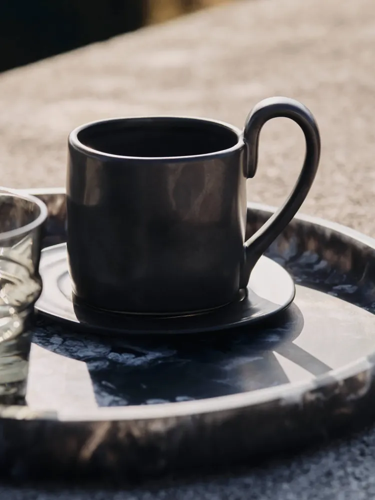 Flow Mug Saucer - Black Ferm Living - COM