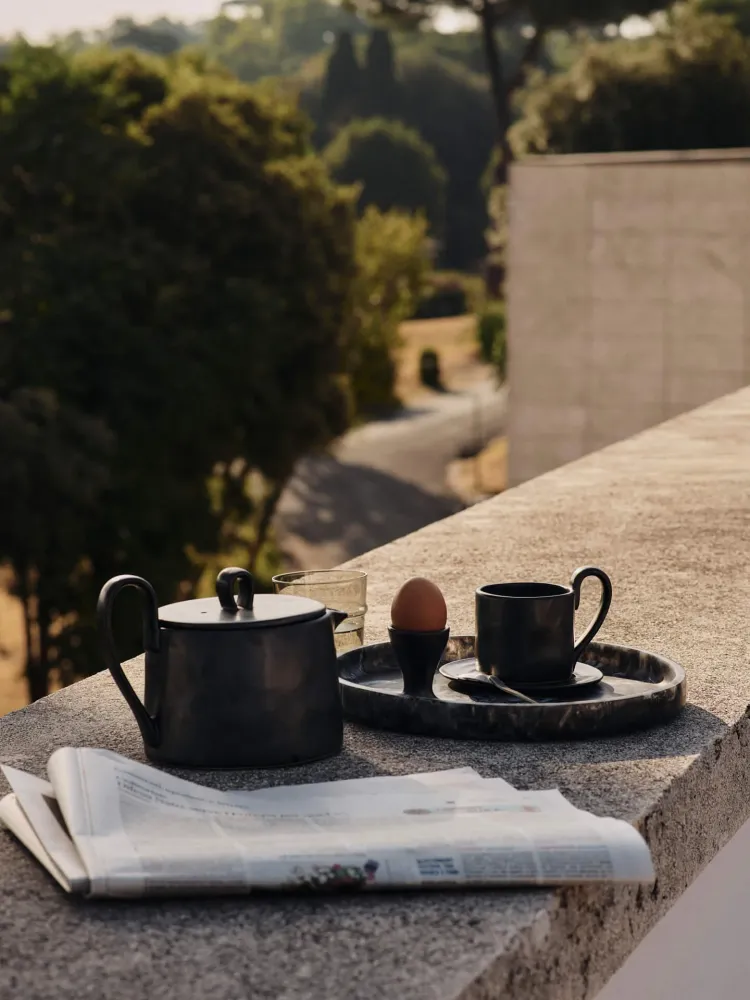 Flow Mug Saucer - Black Ferm Living - COM