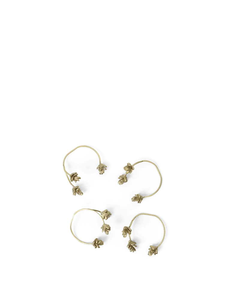Forest Napkin Rings - Set 4 - Brass Ferm Living - COM