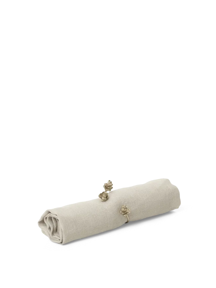 Forest Napkin Rings - Set 4 - Brass Ferm Living - COM