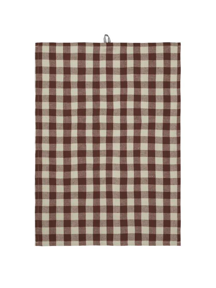 Hale Tea Towel - Cinnamon/Grey Green Ferm Living - COM