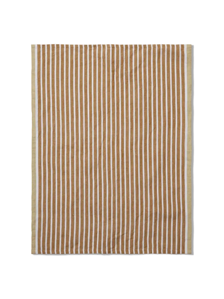 Hale Tea Towel - Golden Brown/Silver Fern Ferm Living - COM