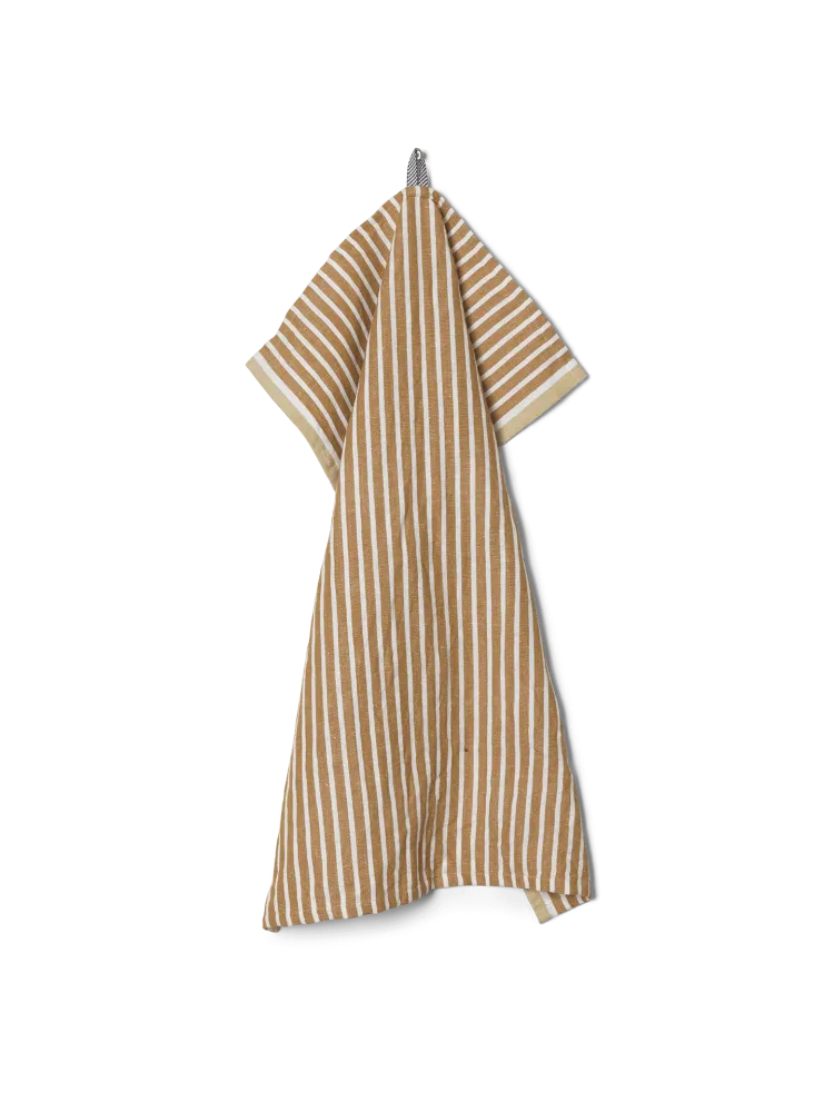 Hale Tea Towel - Golden Brown/Silver Fern Ferm Living - COM